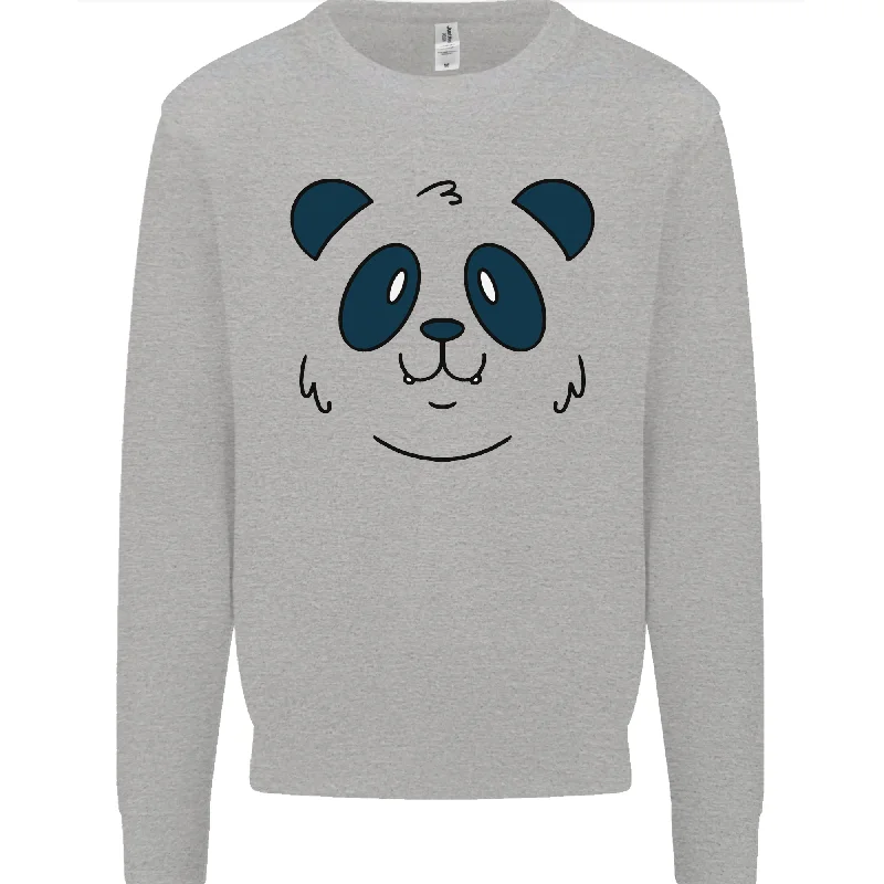 A Cute Panda Bear Face Mens Sweatshirt Jumper Hoodie with Velcro Closure Adjustable Secure A Cute Panda Bear Face Mens Sweatshirt Jumper Hoodie with Velcro Closure Adjustable Secure