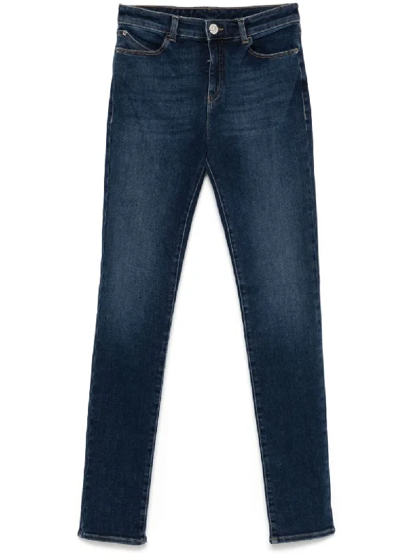 Emporio Armani Women's Jeans blue Chic Rolled Cuff Denim Jeans