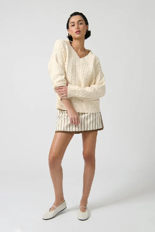 Isadora Cable Sweater Bright Pastel Dark