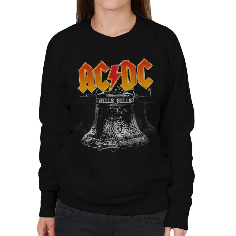 AC/DC Hell Bells Women's Sweatshirt Hoodie with Double Zipper Versatile Adjustable