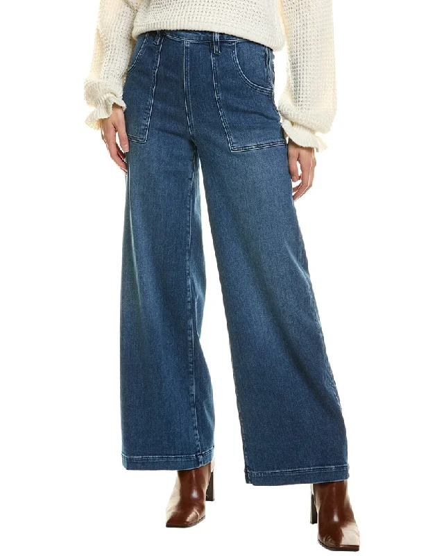 FRAME Denim Francoise Crossings Clean Wide Leg Jean Fashionable White Denim Jeans