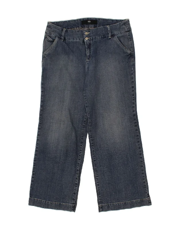 MOSSIMO Womens Plus Size Wide Leg Jeans US 18 XL W38 L31 Blue Cotton Stylish High-Rise Mom Jeans MOSSIMO Womens Plus Size Wide Leg Jeans US 18 XL W38 L31 Blue Cotton Stylish High-Rise Mom Jeans