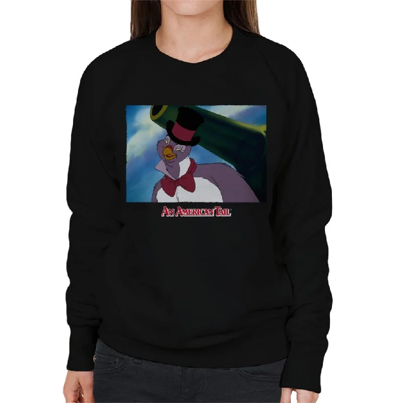 An American Tail Henri Women's Sweatshirt Hoodie with Hem Contrast Bold Stylish