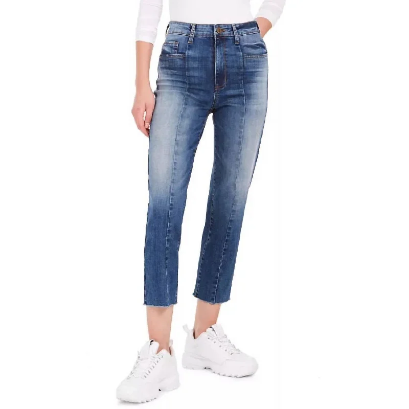 Avery Wide Leg Jean In Rockffield W/ Med Stylish High-Waist Jeans