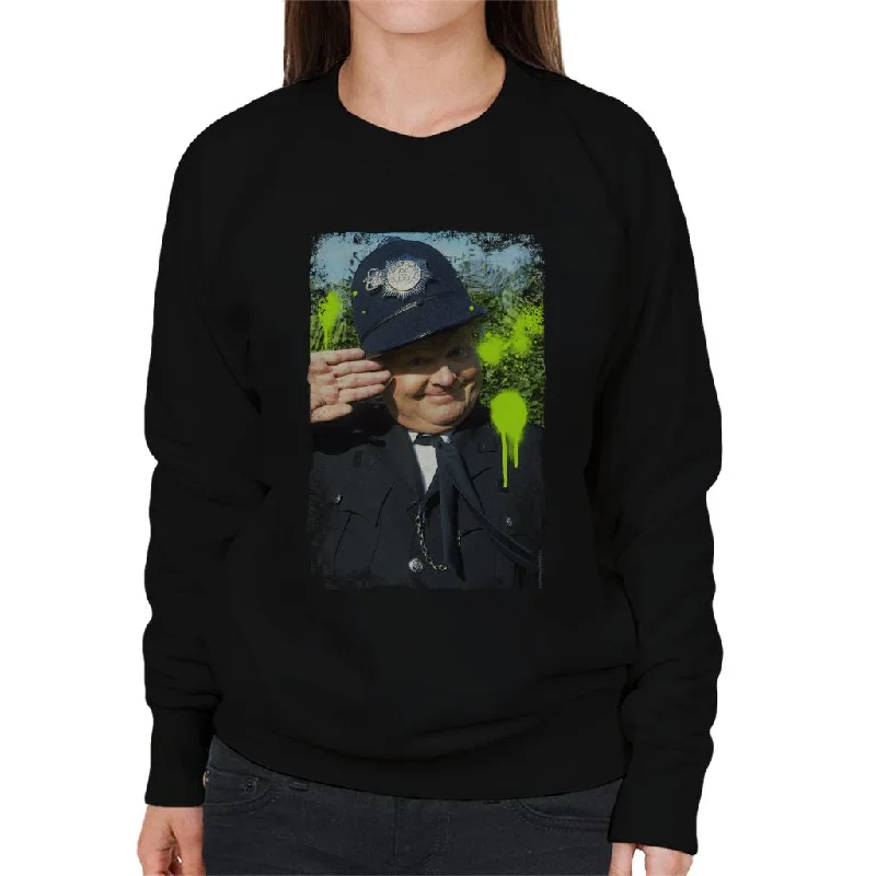 TV Times Comedian Benny Hill As Policeman 1989 Women's Sweatshirt Hoodie with Pattern Geometric Abstract TV Times Comedian Benny Hill As Policeman 1989 Women's Sweatshirt Hoodie with Pattern Geometric Abstract
