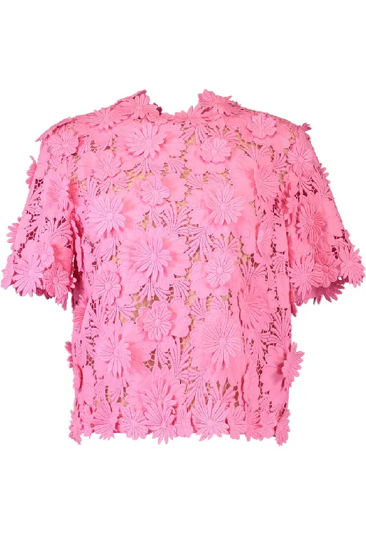 Short Sleeve Floral Tie Back Blouse Oversized Silk Blouse