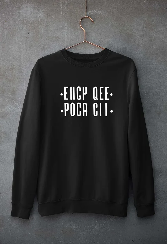 EIIGY QEE POCR CII (Fuck Off) Unisex Sweatshirt for Men/Women Hoodie with Velcro Closure Adjustable Secure EIIGY QEE POCR CII (Fuck Off) Unisex Sweatshirt for Men/Women Hoodie with Velcro Closure Adjustable Secure