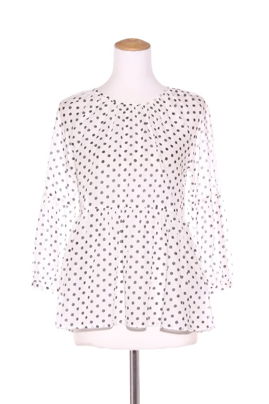 SEED - Polka dot cotton voile blouse! 6-8 Casual Stripe Blouse