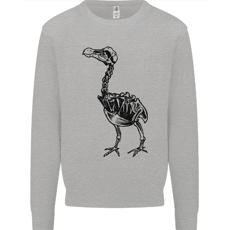 A Dodo Skeleton Mens Sweatshirt Jumper Hoodie with Illustration Artistic Creative
