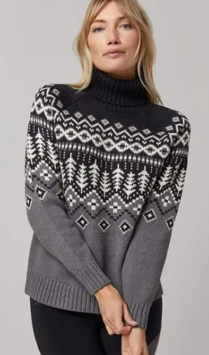 Women's Logan Fair Isle Sweater (Past Season) Mesh Fabric Canvas Fabric Denim Fabric