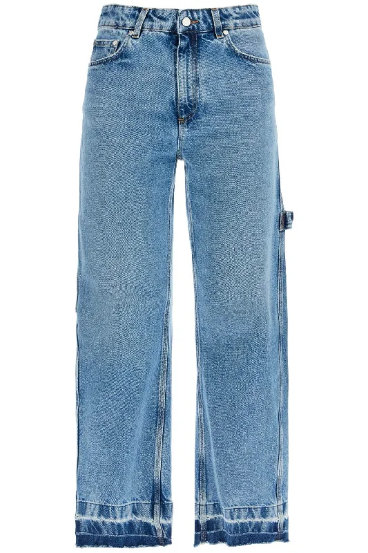 Stella Mccartney Women's Vintage Effect Barrel Jeans For Men Comfortable Straight-Legged Denim
