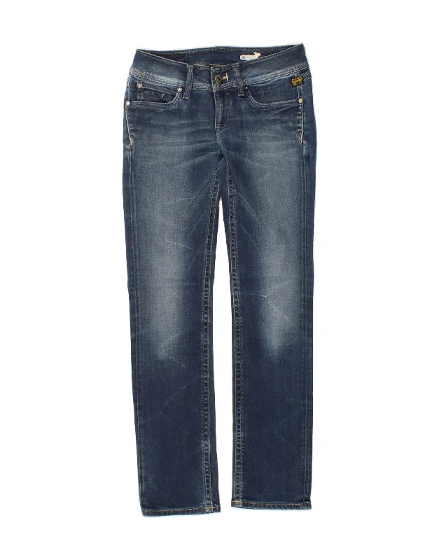 G-STAR Womens Low Waist Straight Jeans W30 L31 Navy Blue Trendy Classic Fit Jeans