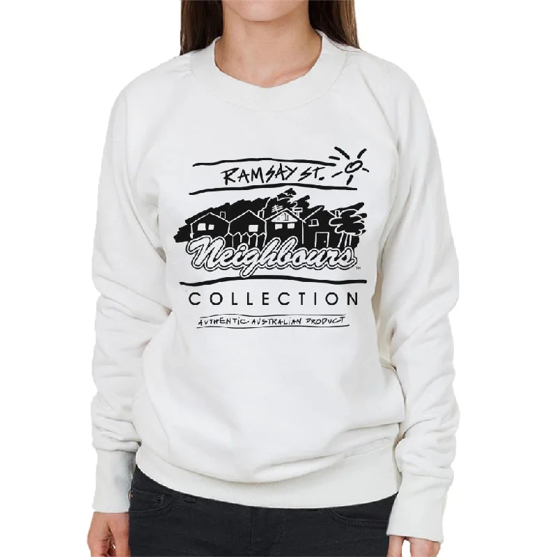 Neighbours Retro Illustration Women's Sweatshirt Hoodie with Relaxed Fit Easy Casual Neighbours Retro Illustration Women's Sweatshirt Hoodie with Relaxed Fit Easy Casual
