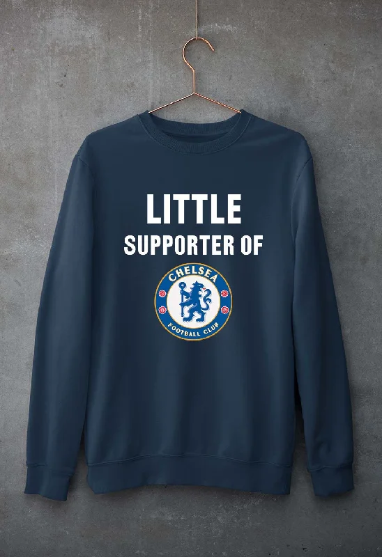 Little Supporter Chelsea Unisex Sweatshirt for Men/Women Hoodie with Hem Embroidery Detailed Premium Little Supporter Chelsea Unisex Sweatshirt for Men/Women Hoodie with Hem Embroidery Detailed Premium