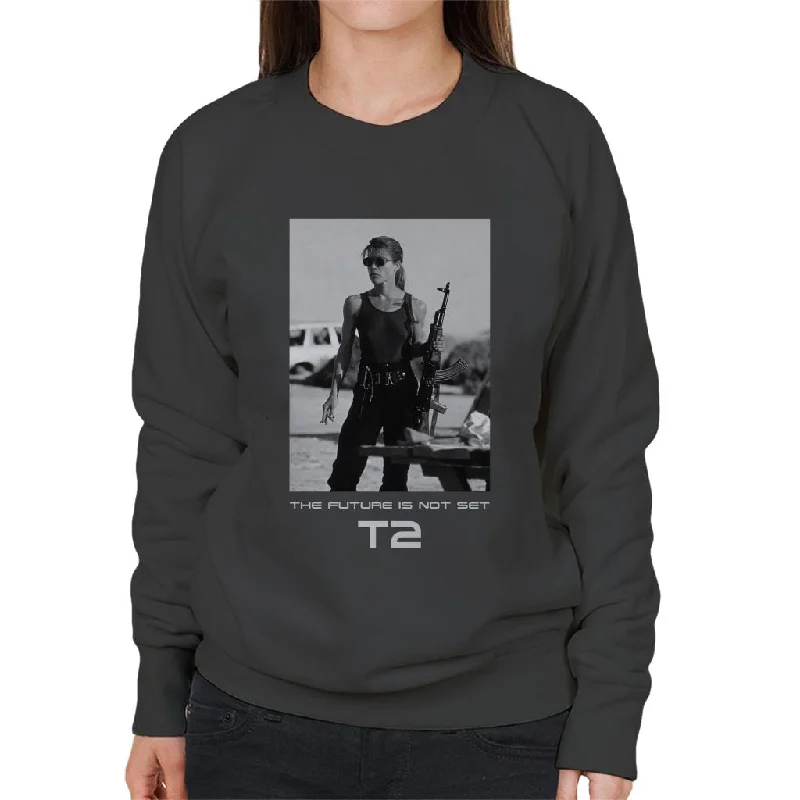 Terminator 2 Judgement Day Sarah Connor The Future Women's Sweatshirt Hoodie with Cropped Fit Short Trendy Terminator 2 Judgement Day Sarah Connor The Future Women's Sweatshirt Hoodie with Cropped Fit Short Trendy