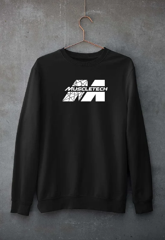 Muscletech Unisex Sweatshirt for Men/Women Hoodie with Stripes Bold Sporty