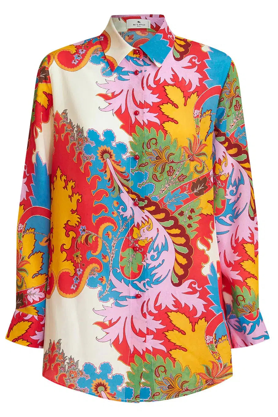 Floral Button Down Blouse Lightweight Linen Blouse