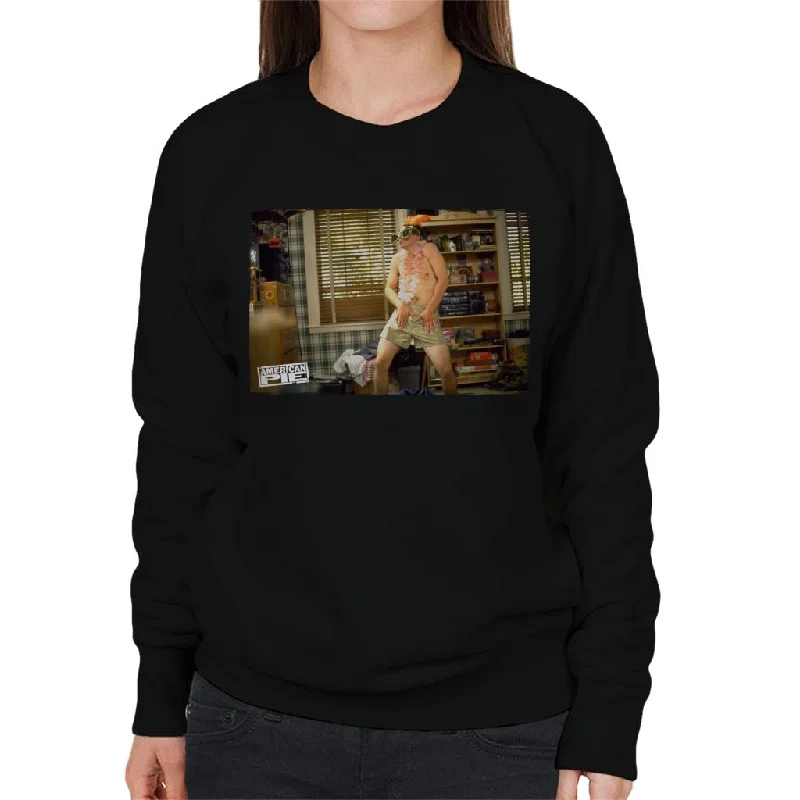 American Pie Jim Dancing Women's Sweatshirt Hoodie with Double Zipper Versatile Adjustable American Pie Jim Dancing Women's Sweatshirt Hoodie with Double Zipper Versatile Adjustable