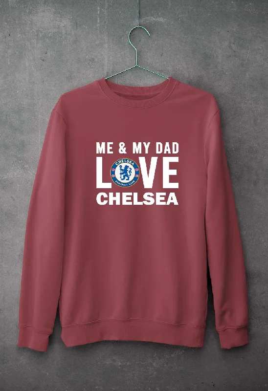 Love Chelsea Unisex Sweatshirt for Men/Women Hoodie with Snap Buttons Easy Quick