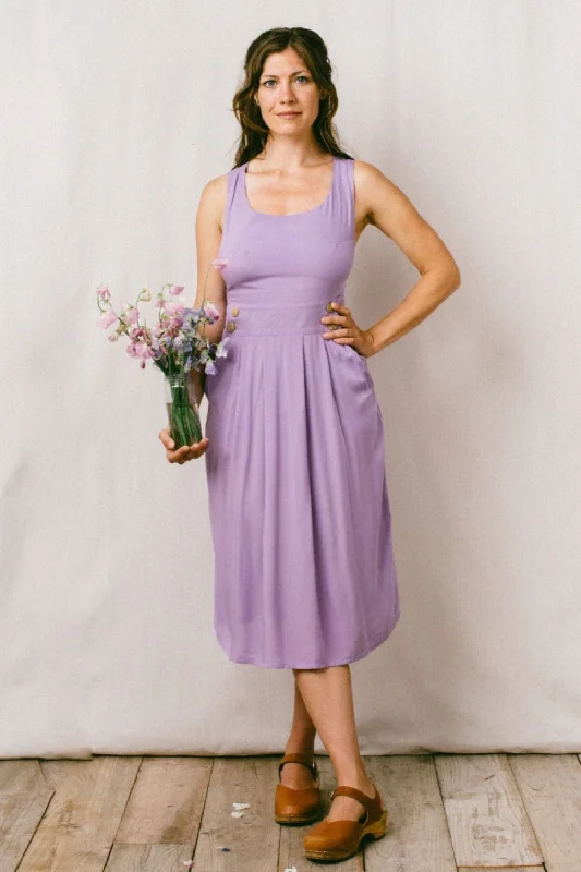 Brigid Jumper in Lilac Challis Velvet Chenille Corduroy