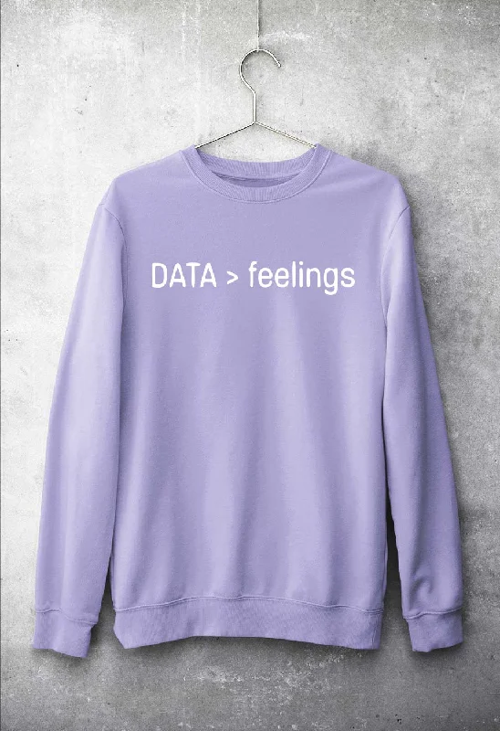 Data Unisex Sweatshirt for Men/Women Hoodie with Set-In Sleeves Structured Classic