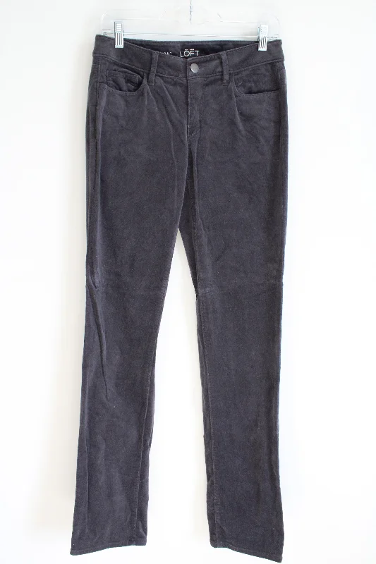 Ann Taylor LOFT Gray Corduroy Pants | 4/27 Casual Plaid Pants