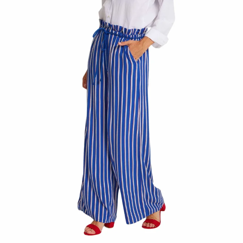 OXXO - stripped wide leg pants Relaxed Fit Trousers