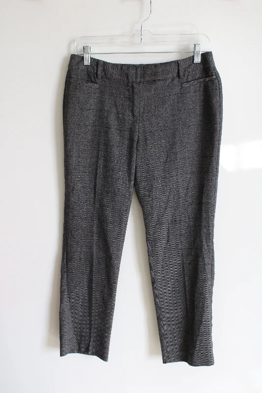 Zac & Rachel Black Gray Plaid Pants | 4 Petite Elegant Silk Pants