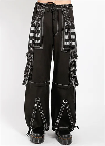 ELECTRO PANT - BLK/WHT Relaxed Linen Pants