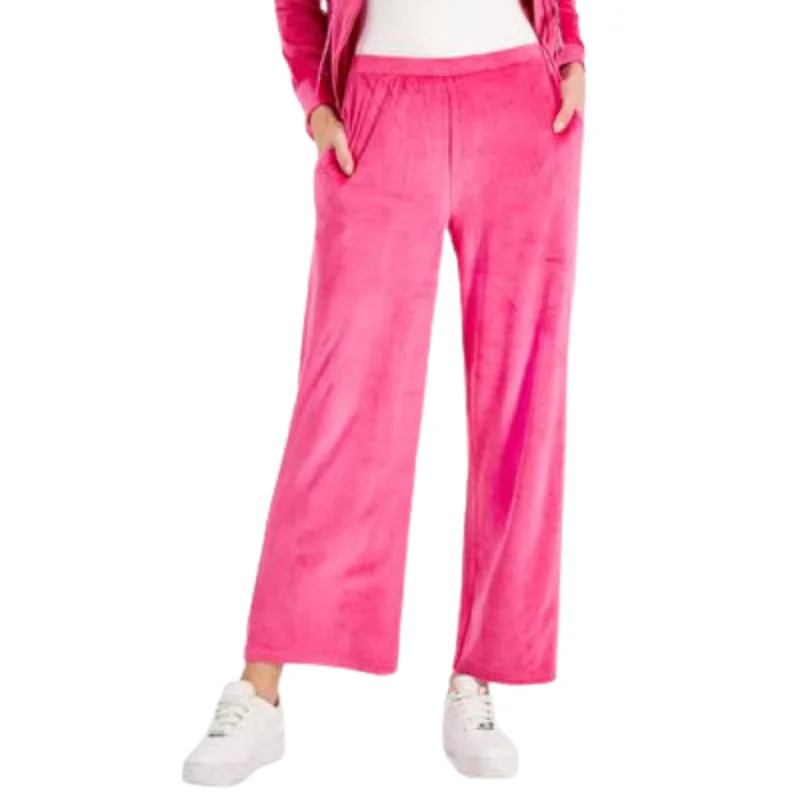 CHARTER CLUB - Velour Wide-Leg Pants Casual Lounge Pants