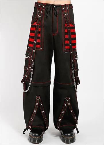 ELECTRO PANT - BLK/RED Formal Wide-Leg Pants