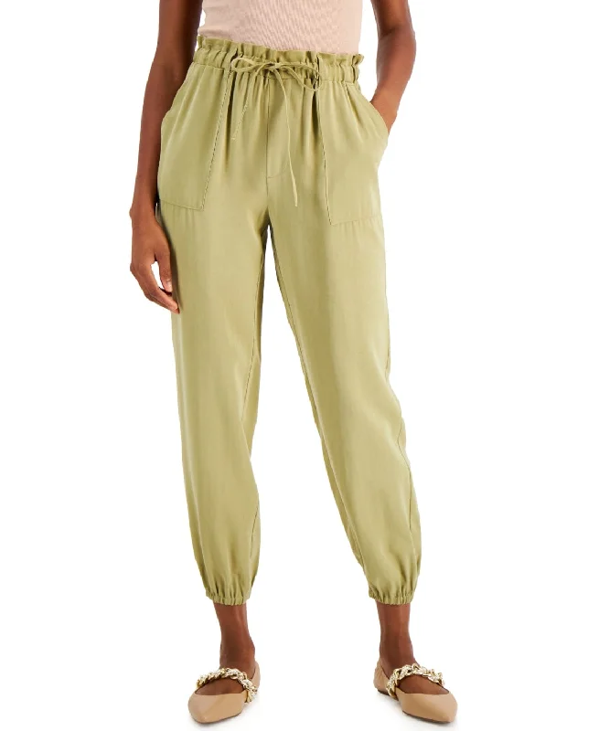 I.N.C - Drawstring-Waist Jogger Pants Sleek Black Pants