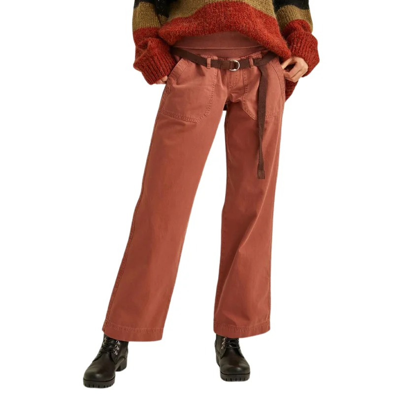 OXXO -  Low Rise Cotton Pant High-Waist Trousers