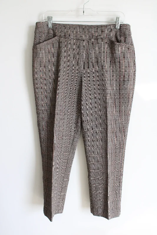 Christopher & Banks Brown Plaid Pants | 14 Formal Linen Trousers