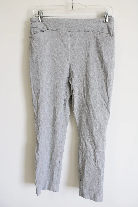 Hilary Radley Light Gray Stretch Pant | M Elegant Dress Pants
