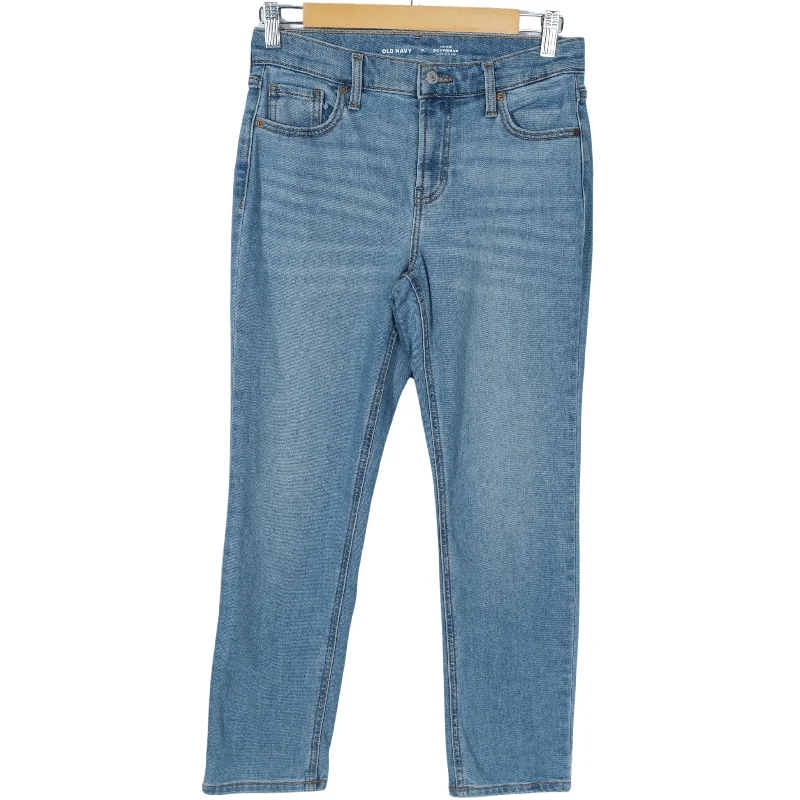 OLD NAVY - Mid rise boyfriend denim pants Trendy Printed Leggings