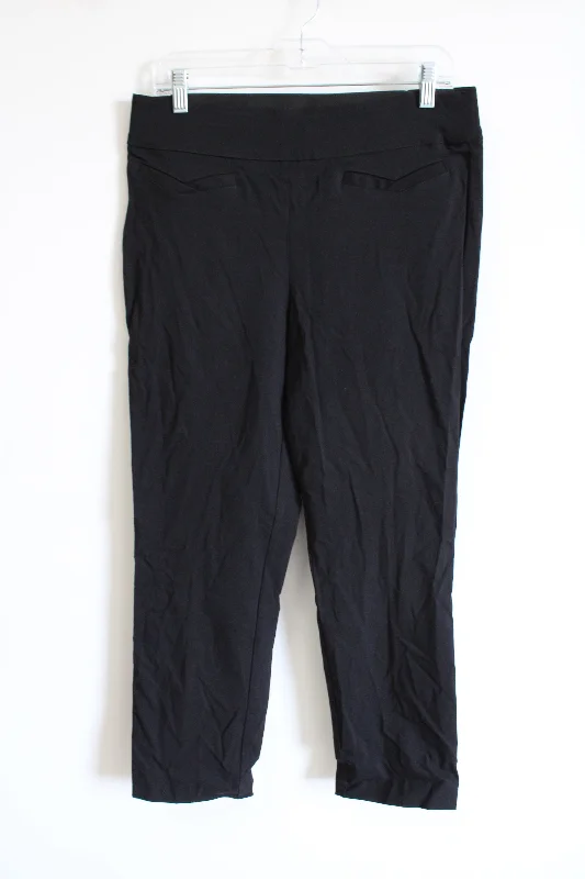 Leighton Black Stretch Ankle Pant | L Trendy Printed Leggings