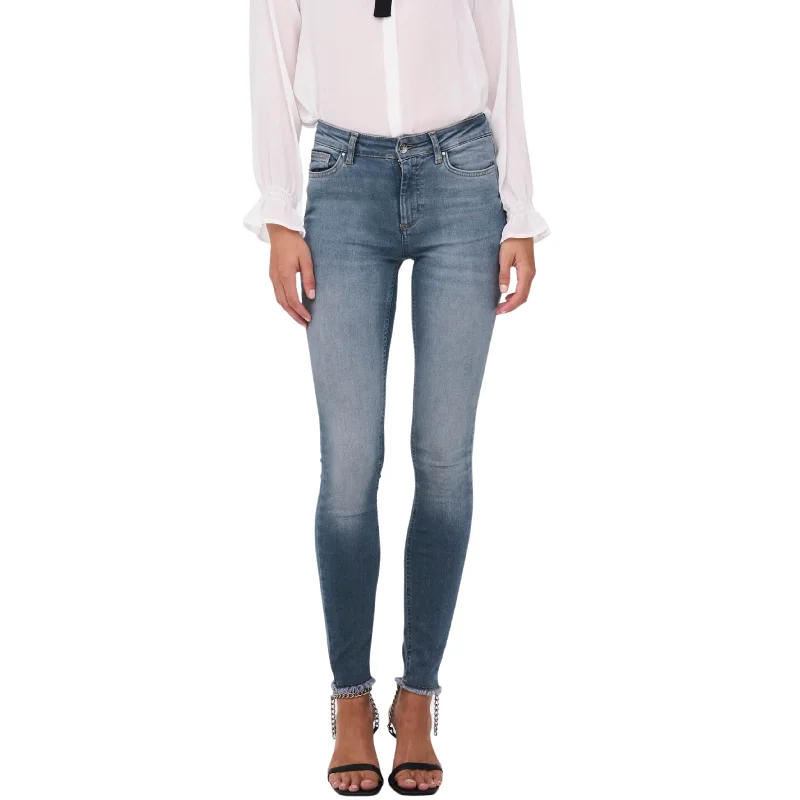 ONLY - Skinny Mid Waist Ankle Denim Pants Elegant Trouser Pants