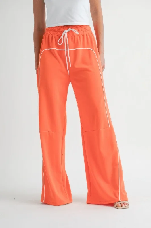 Drawstring Pants Trendy Wide-Legged Trousers