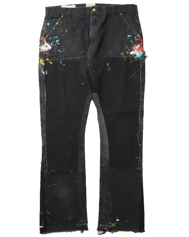 La Flare Double Knee Pant Stylish Elastic Waist Pants