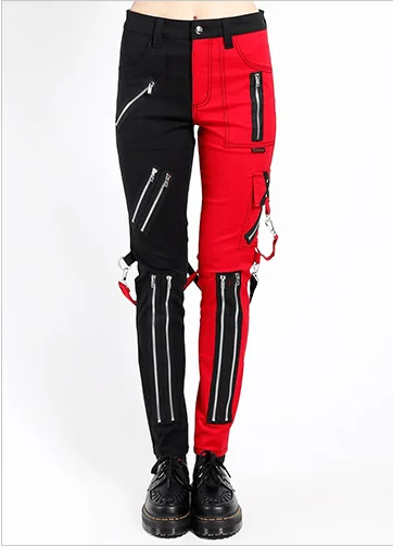 Red black split pants Stylish Harem Pants