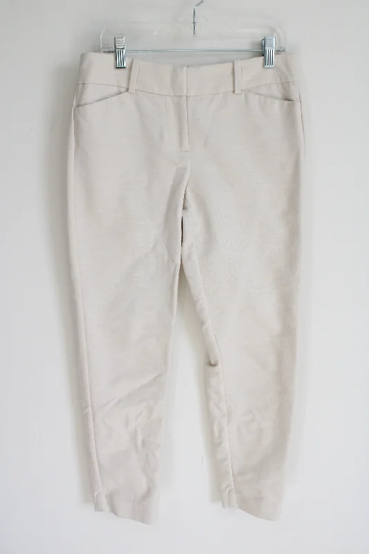 Ann Taylor Signature Beige Ankle Pant | 0 Petite Comfortable Denim Pants