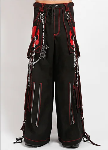 DOOM SKULL PANT RED Formal Dress Pants