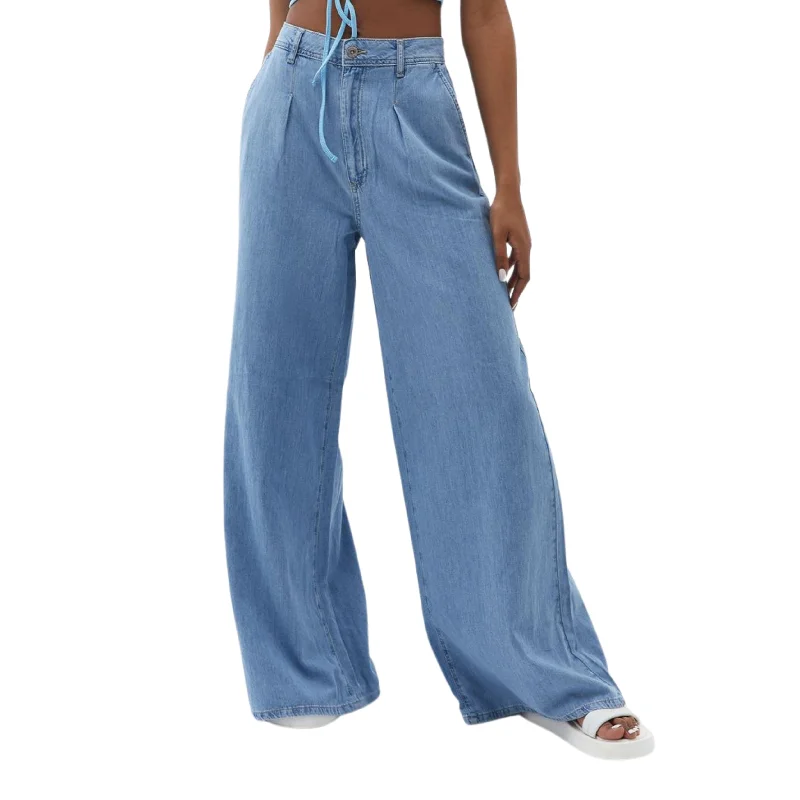 OXXO - Ultra High Rise Wide Leg Denim Pants Classic Chino Pants
