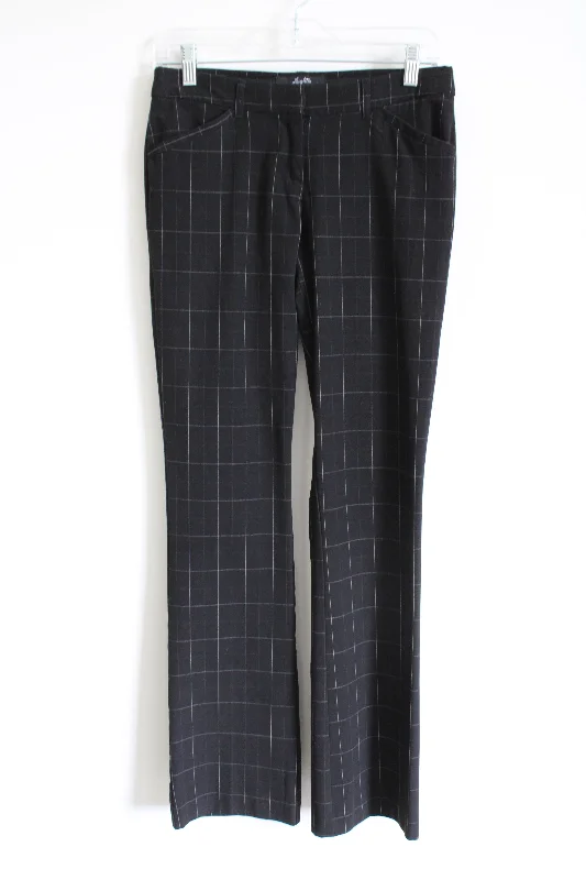 Leighton Black White Windowpane Pant | 3 Soft Stretch Leggings