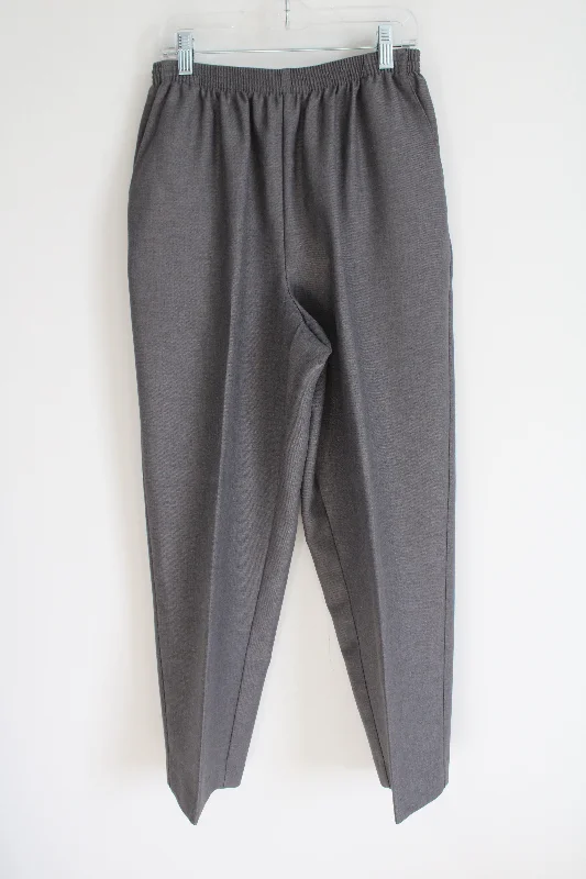 Alfred Dunner Gray Pants | 12 Petite Elegant High-Waist Pants