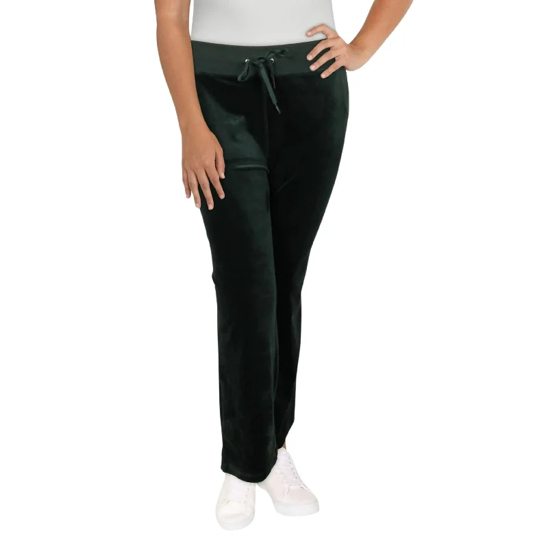 CALVIN KLEIN - Stretch Pull on Wide Leg Sweat Pants Formal Linen Trousers