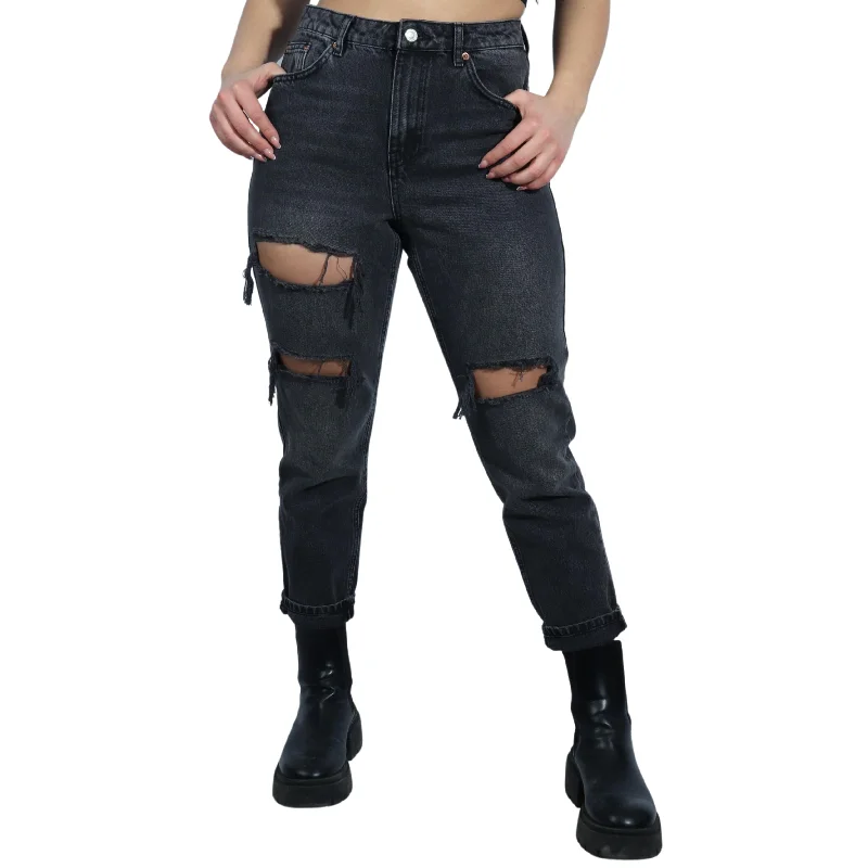 TOPSHOP - Ripped Pants Relaxed Lounge Trousers