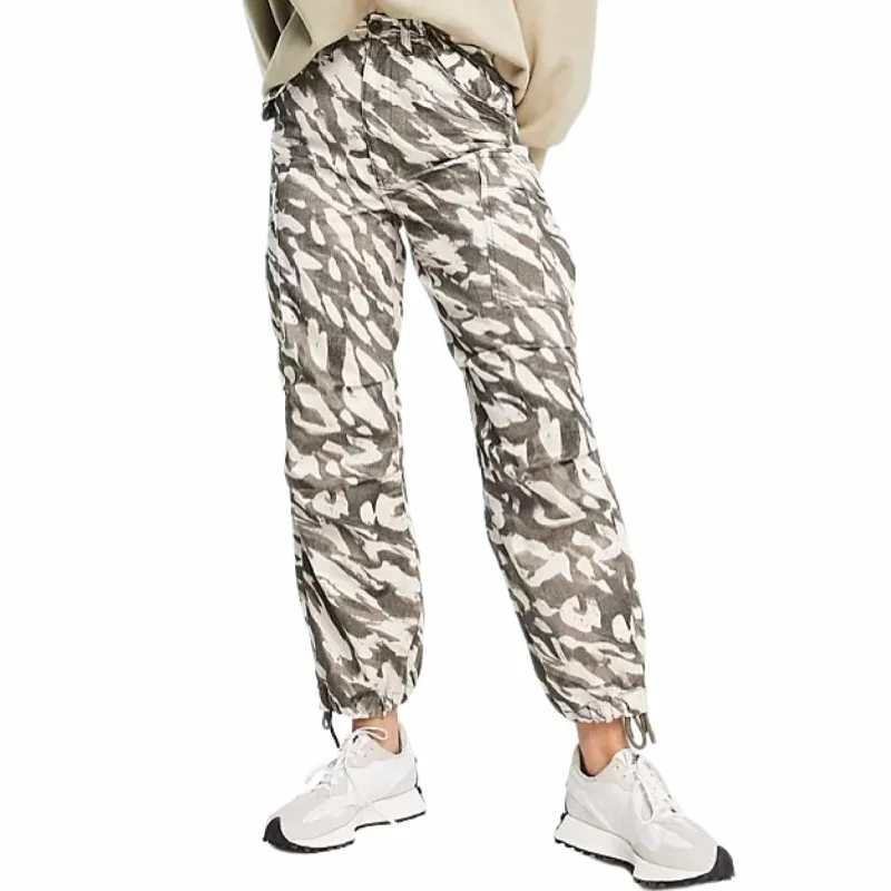TOPSHOP - cuffed balloon utility pant Chic Faux Leather Pants