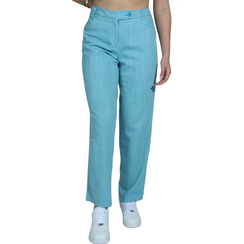 ANNE KLEIN - Asymmetrical Button Pant Chic Faux Leather Pants